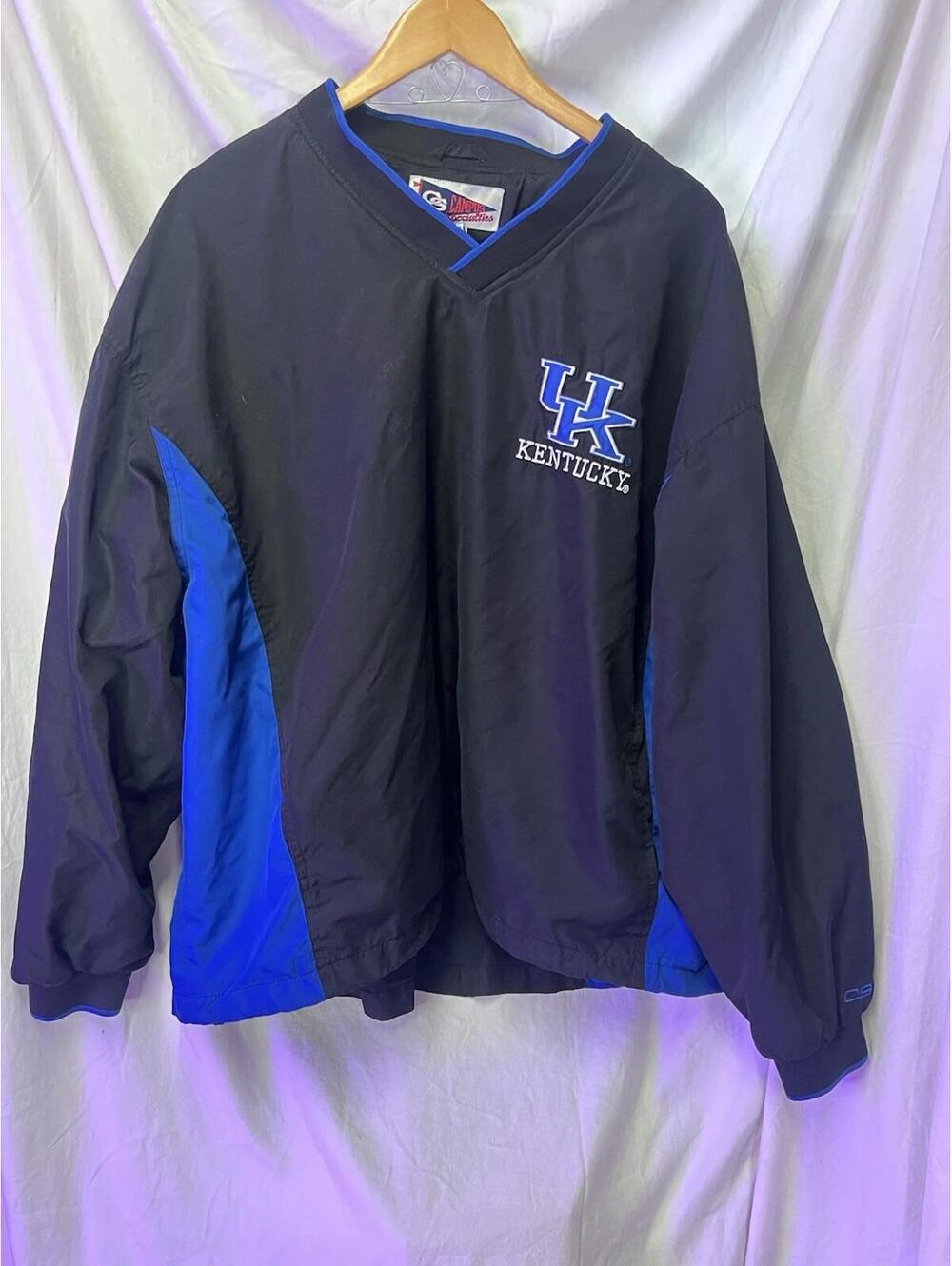 Campus Special UK Wildcats Men's Size XL Black/Blue Windbreaker Pullover